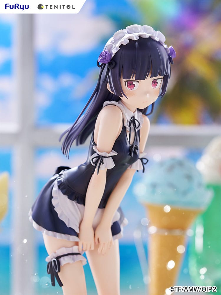 Ore no Imouto ga Konna ni Kawaii Wake ga Nai. Tenitol Tall PVC Statue Kuroneko swimsuits maid Ver. 27 cm  4580736407572