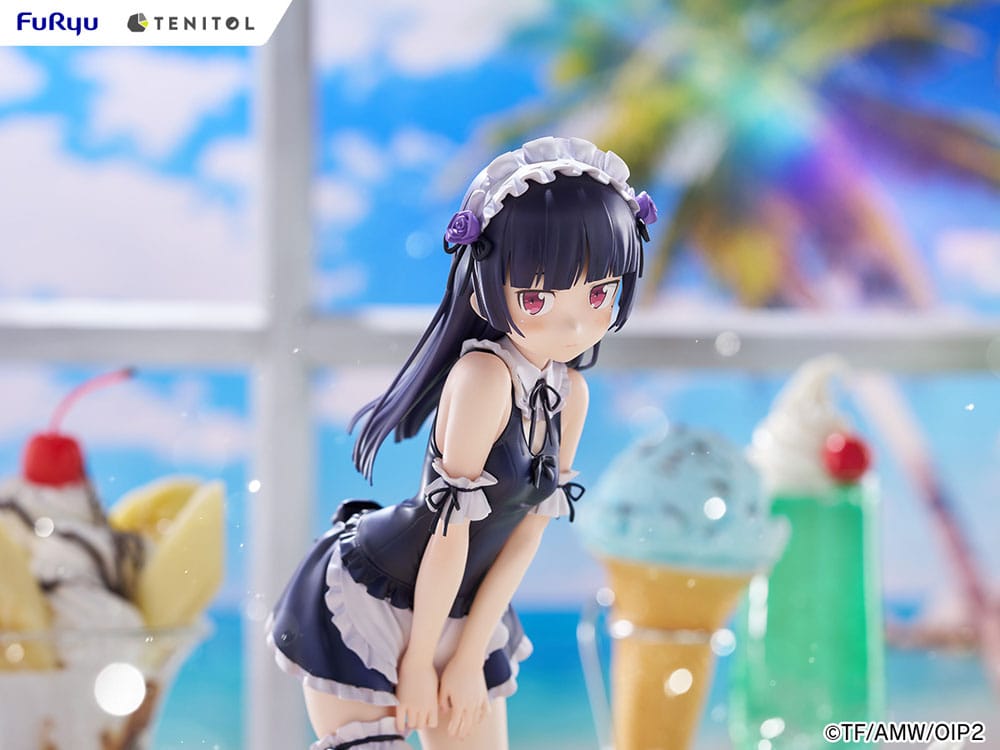 Ore no Imouto ga Konna ni Kawaii Wake ga Nai. Tenitol Tall PVC Statue Kuroneko swimsuits maid Ver. 27 cm  4580736407572