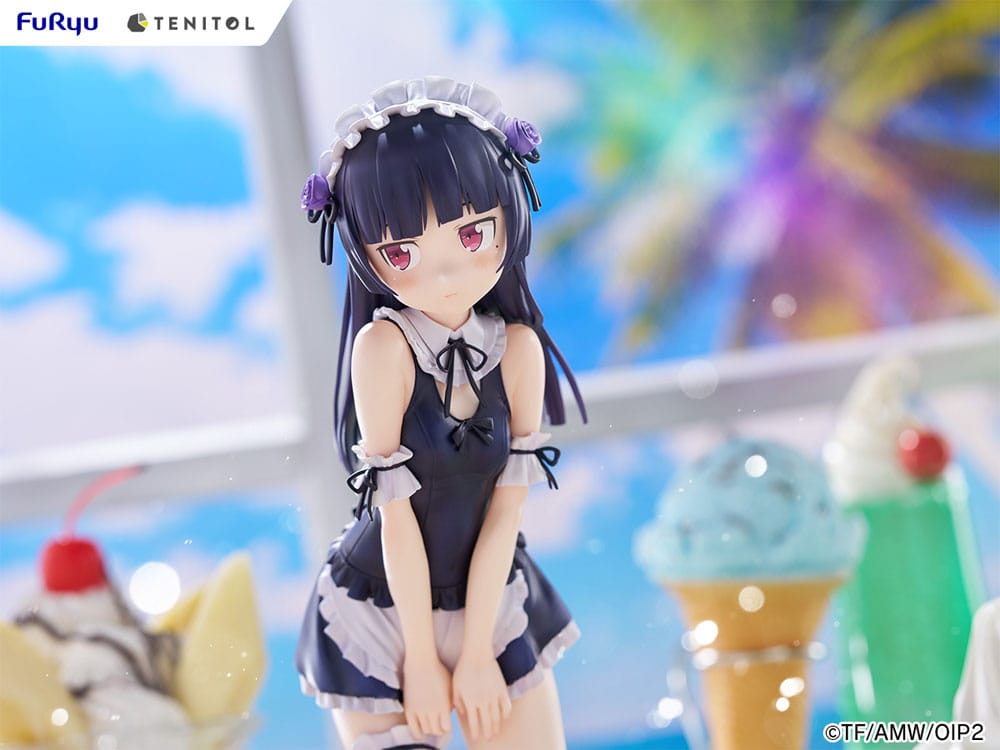 Ore no Imouto ga Konna ni Kawaii Wake ga Nai. Tenitol Tall PVC Statue Kuroneko swimsuits maid Ver. 27 cm  4580736407572