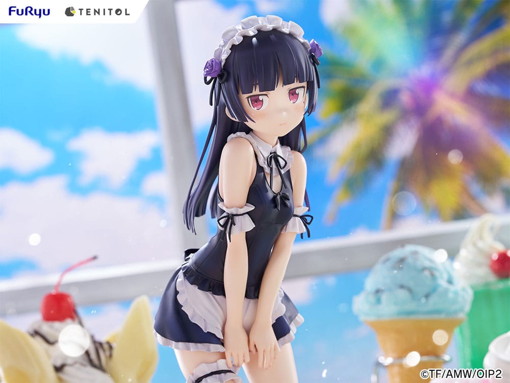 Ore no Imouto ga Konna ni Kawaii Wake ga Nai. Tenitol Tall PVC Statue Kuroneko swimsuits maid Ver. 27 cm  4580736407572