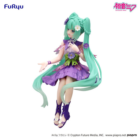 Hatsune Miku Noodle Stopper PVC Statue Flower Fairy Cosmos Purple Color Ver. 14 cm 4571623503460
