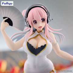 Super Sonico Trio-Try-iT PVC Statue White China Dress Ver. 21 cm 4571623506737