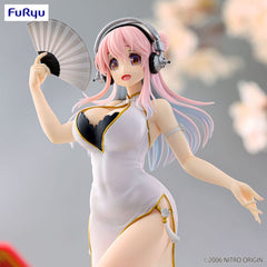Super Sonico Trio-Try-iT PVC Statue White China Dress Ver. 21 cm 4571623506737
