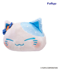 Nemuneko Cat Big Plush Figure Blue 35 cm 4571623513162