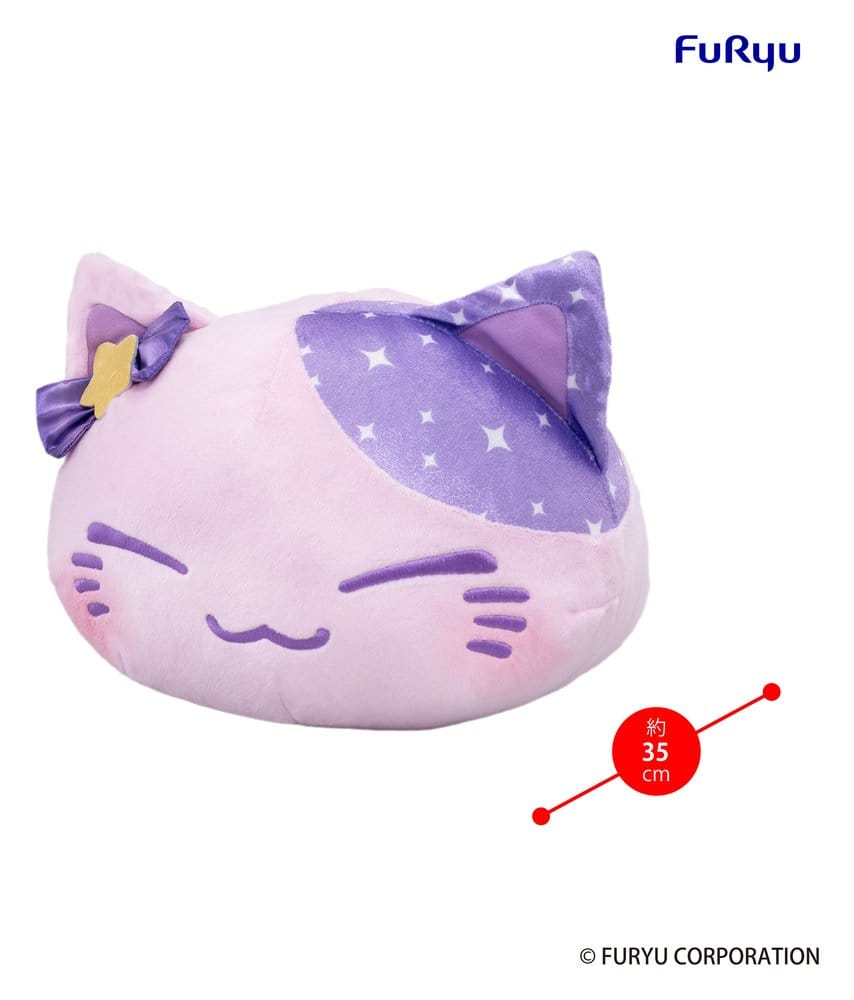 Nemuneko Cat Big Plush Figure Purple 35 cm  4571623513179