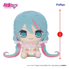 Hatsune Miku Kyurumaru Big Plush Figure Rabbit Ear Hood Pajama 28 cm 4571623516804