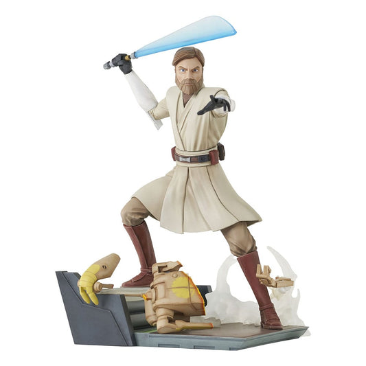 Star Wars: The Clone Wars Deluxe Gallery PVC Statue General Obi-Wan Kenobi 23 cm 0699788852828