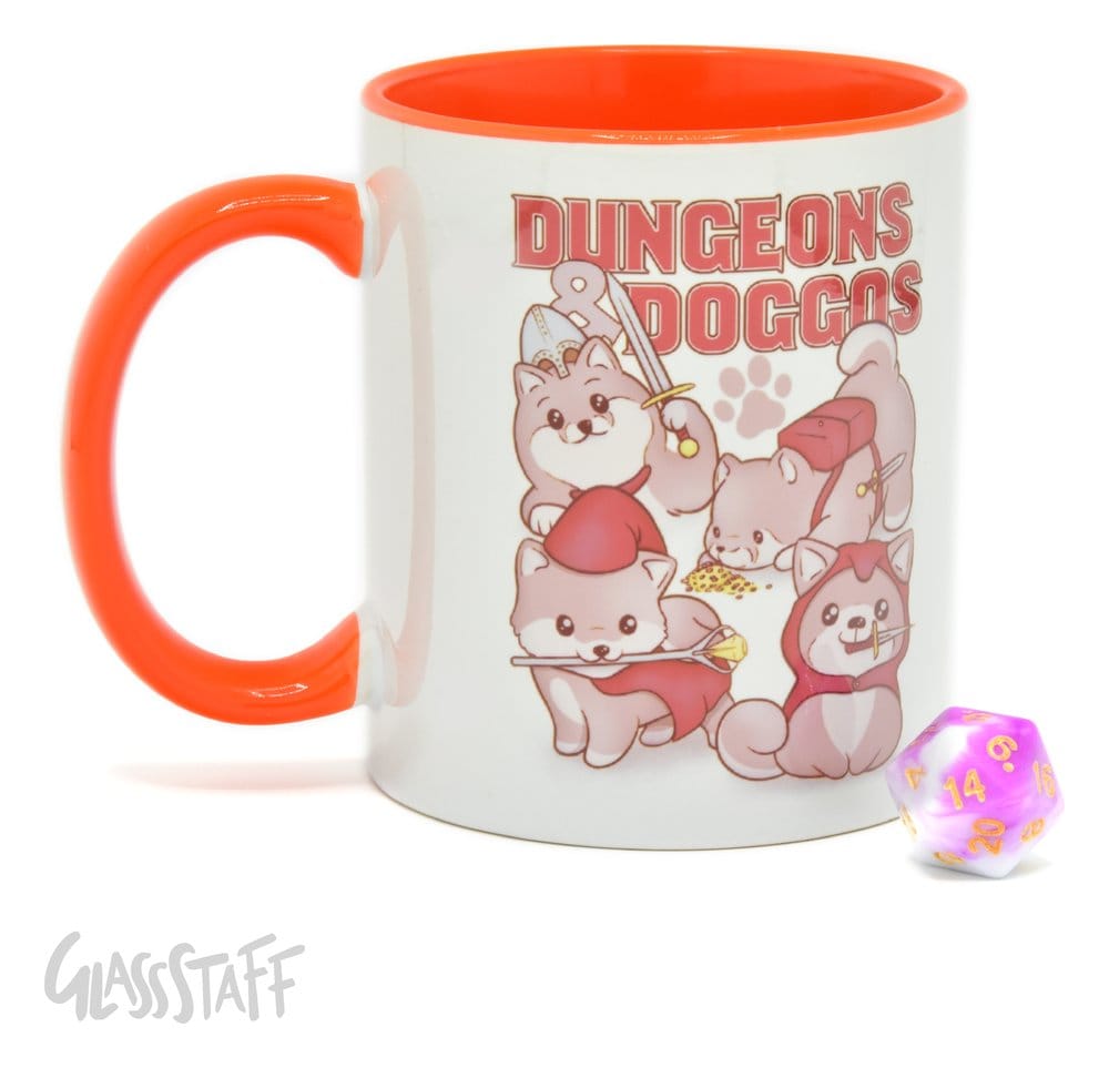 Glassstaff Gift Set Mug & Dice D20 Dungeons & Doggos 8720726467438