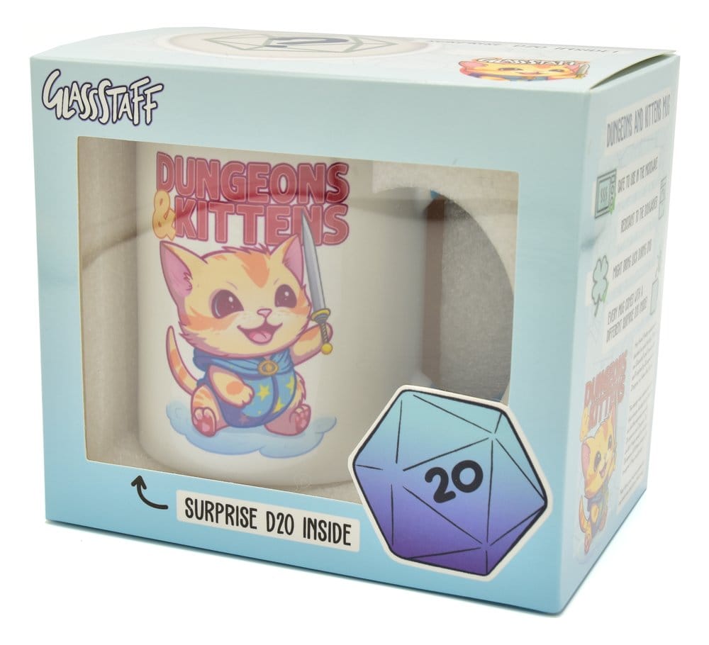 Glassstaff Gift Set Mug & Dice D20 Dungeons & Kittens 8721117601431