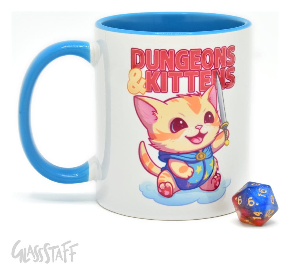 Glassstaff Gift Set Mug & Dice D20 Dungeons & Kittens 8721117601431