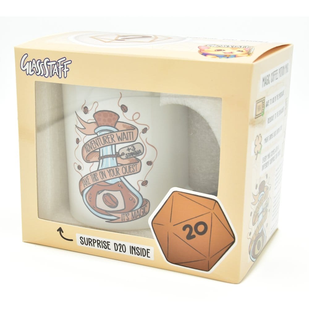 Glassstaff Gift Set Mug & Dice D20 Coffee Potion  8721117601400