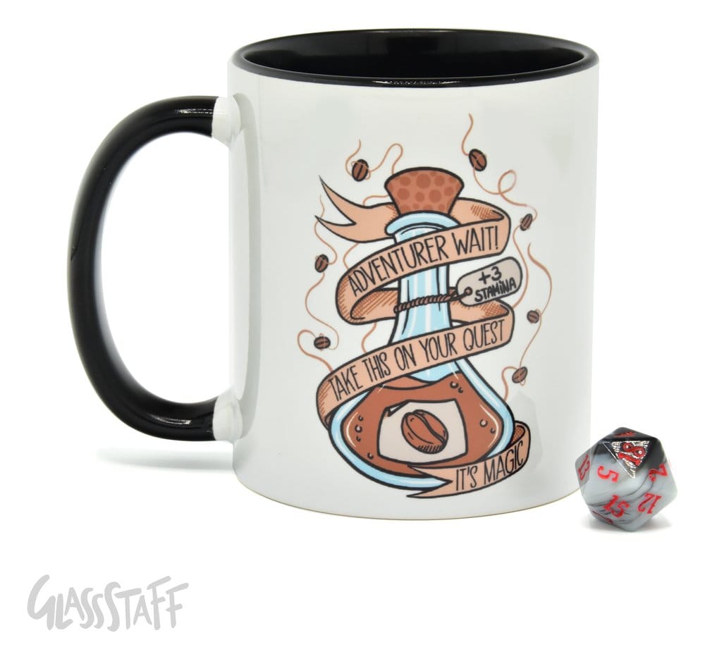 Glassstaff Gift Set Mug & Dice D20 Coffee Potion  8721117601400