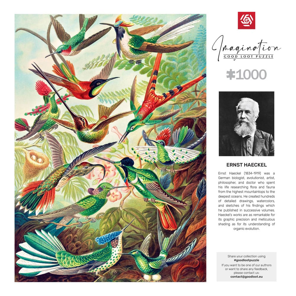 Ernst Haeckel Imagination Puzzle Hummingbirds/Kolibry (1000 pieces) 5908305246794