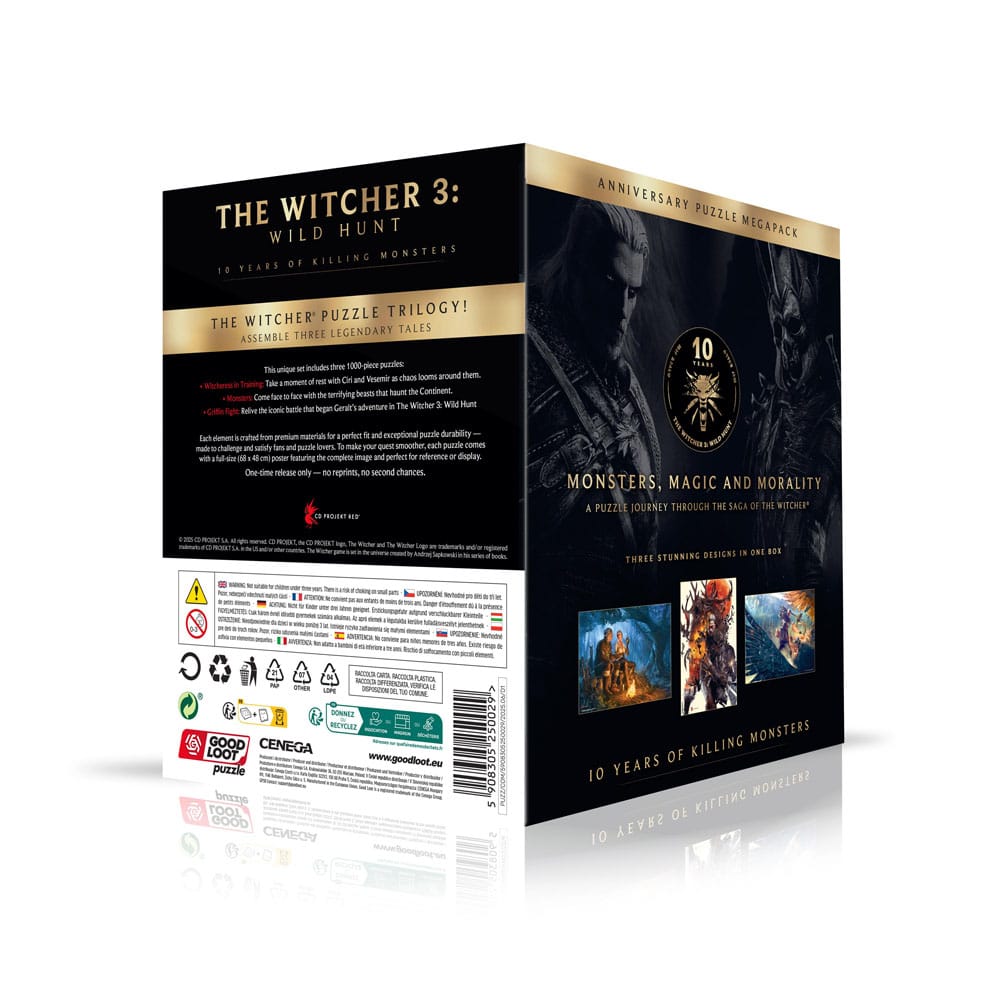 The Witcher 3 Puzzle Triology Wild Hunt 10 Years of Killing Monsters (1000 pieces)  5908305250029