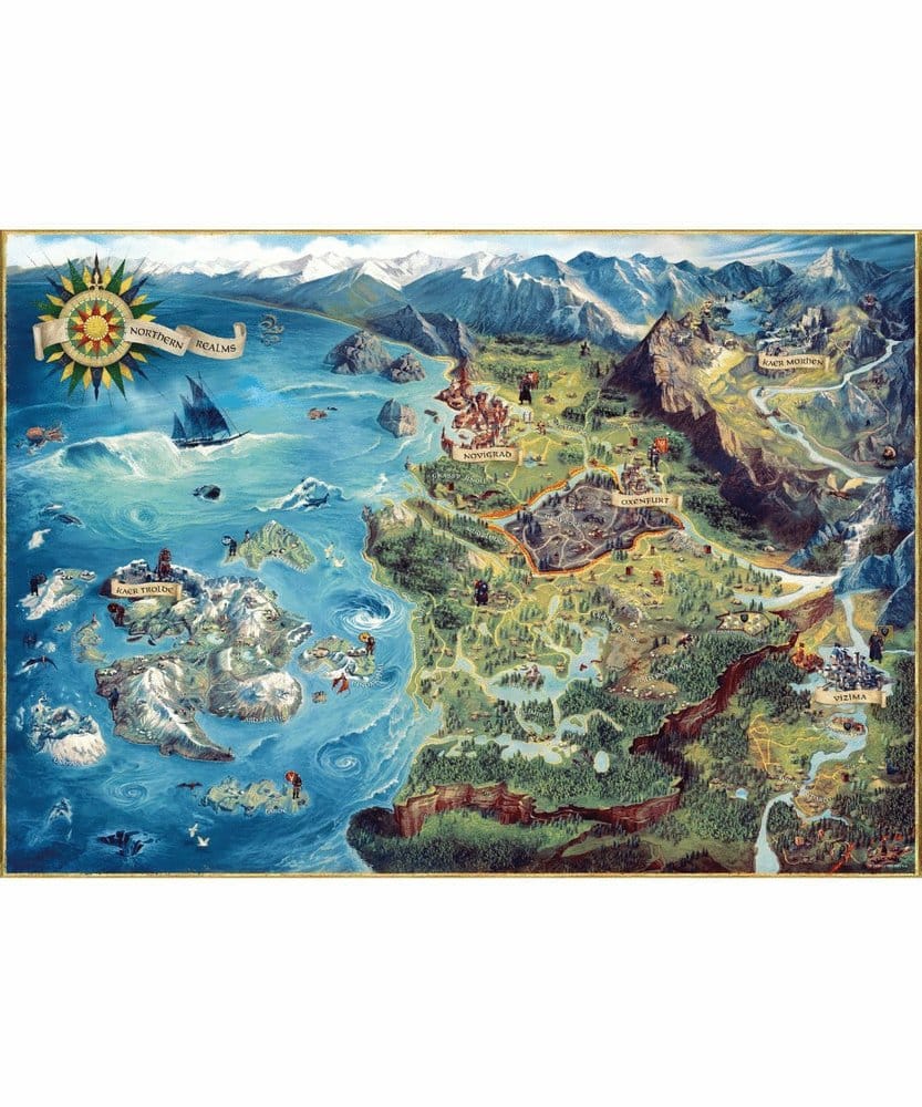 The Witcher Puzzle The Northern Realms Map (1000 Pieces) 5908305251767