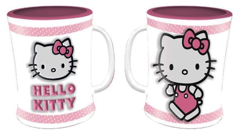 Hello Kitty Tasse Pink EmbossHello Kitty Mug Pink EmbossHello Kitty mug Pink EmbossHello Kitty Taza Pink Emboss 5063457020064