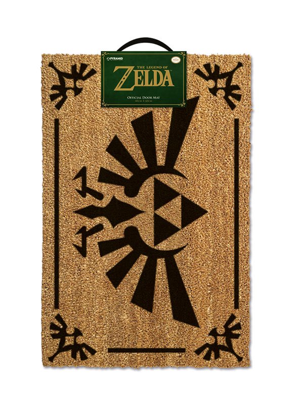 The Legend of Zelda Doormat (Triforce Black) 60 x 40 cm 5050293851228