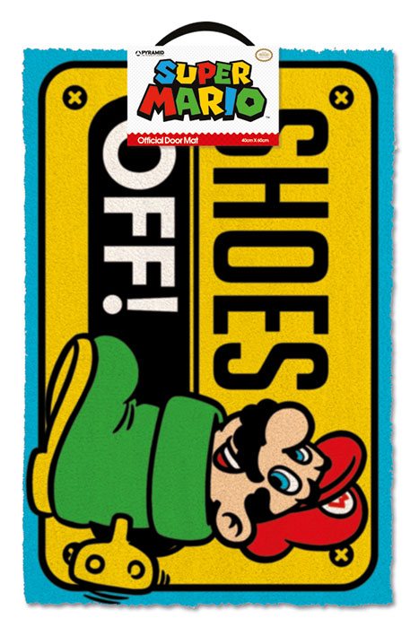 Super Mario Doormat Shoes Off 40 x 60 cm 5050293851259