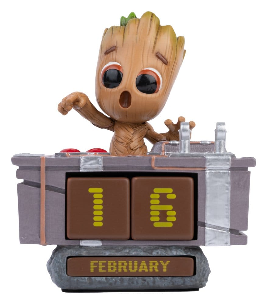 Marvel 3D Perpetual Calendar Groot Death Button 12 cm 8435497280789