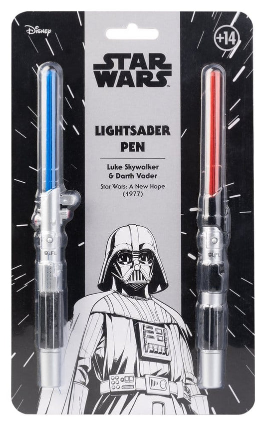 Star Wars Set of 2 Lightsaber Pens  Luke Skywalker & Darth Vader 8435497280963