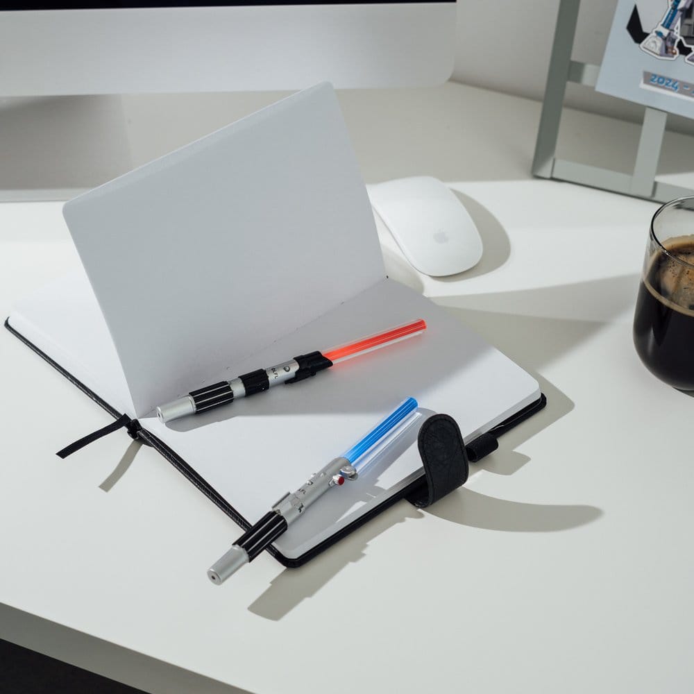 Star Wars Set of 2 Lightsaber Pens  Luke Skywalker & Darth Vader 8435497280963