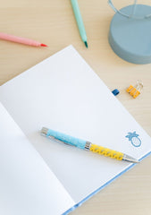 Stitch Premium Plush Notebook A5 with pen Tropical 8435497288129