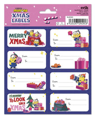 Minions Self-Adhesive Labels Christmas 8435497294953