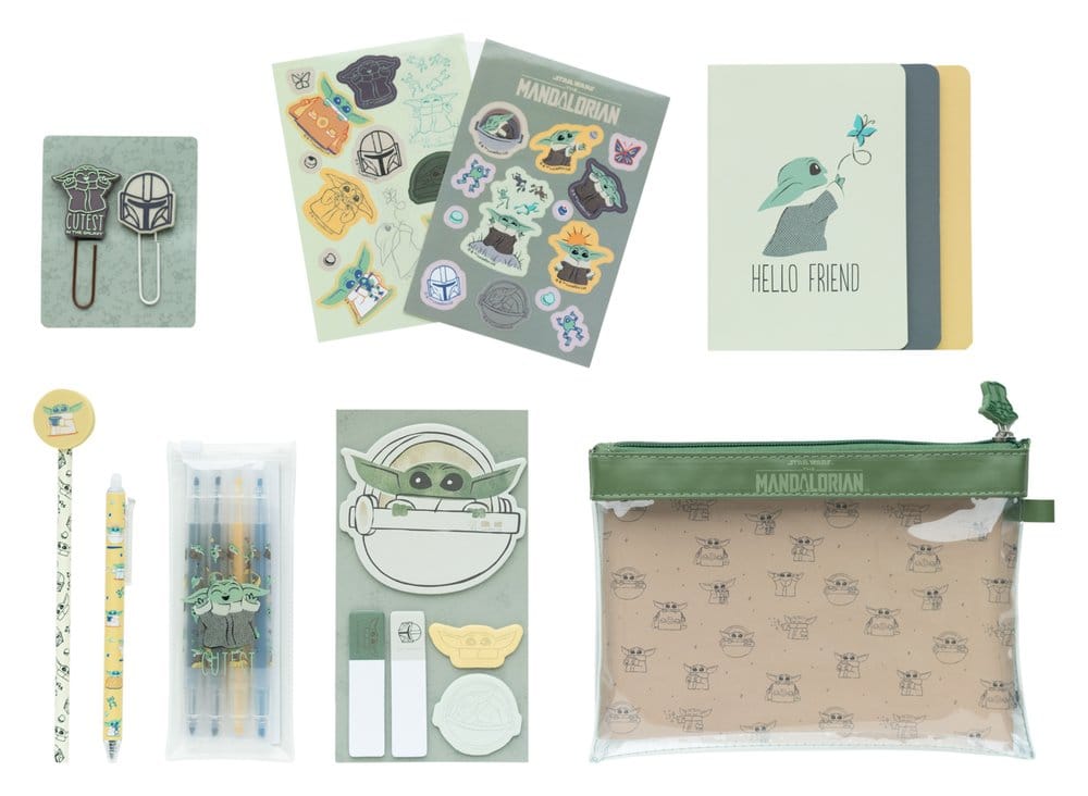 Star Wars: The Mandalorian Schreibwaren-Set GroguStar Wars: The Mandalorian Stationery Set GroguStar Wars: The Mandalorian set de papeterie GroguStar Wars: The Mandalorian Set de Papelería Grogu 8435497296391
