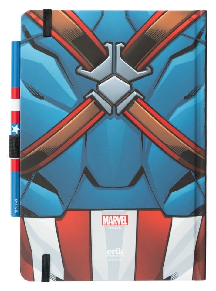 Marvel Captain America Premium Notebook with Pen Uniform A5 8435497297367