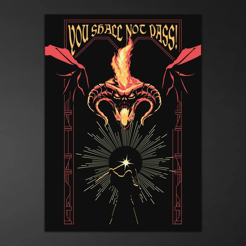 The Lord of the Rings Luminescent Poster Balrog 50 x 70 cm 8435747809432