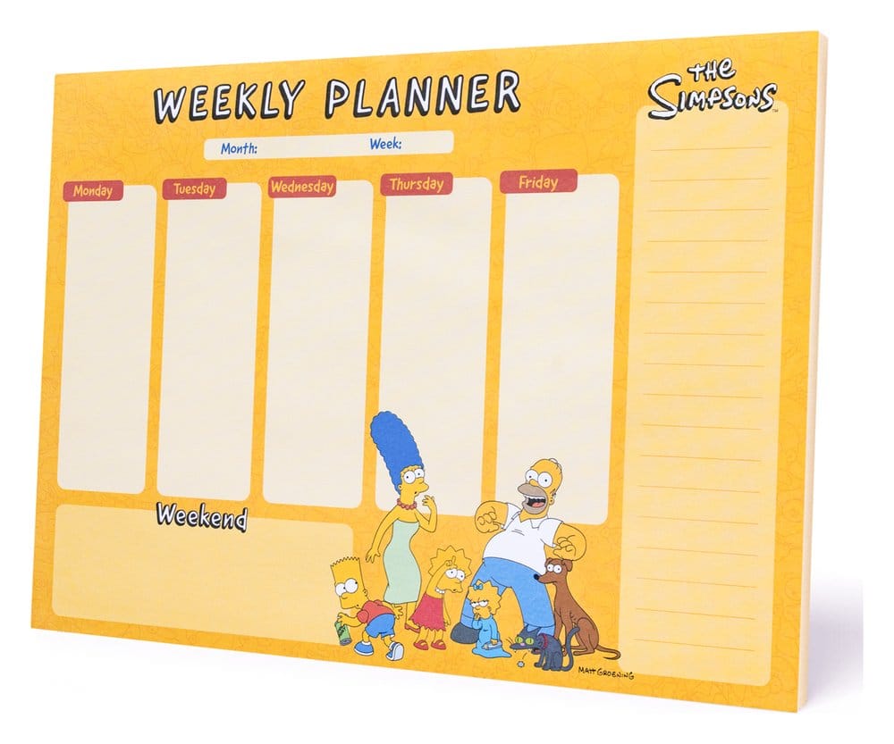 The Simpsons Weekly Planner A4 8435747816775