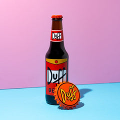 The Simpsons Magnet with Bottle Opener Duff Beer 7 cm  8435747818595