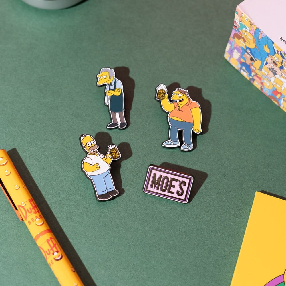 The Simpsons Pin Badges Set of 4 Moe's Tavern 8435747818755