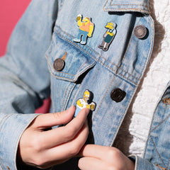 The Simpsons Pin Badges Set of 4 Moe's Tavern 8435747818755