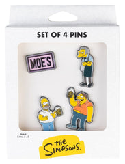 The Simpsons Pin Badges Set of 4 Moe's Tavern 8435747818755