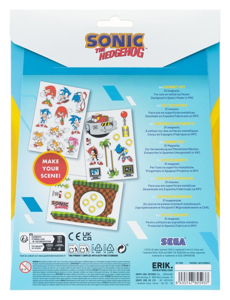 Sonic Die-Cut Magnet Set 8435747825937