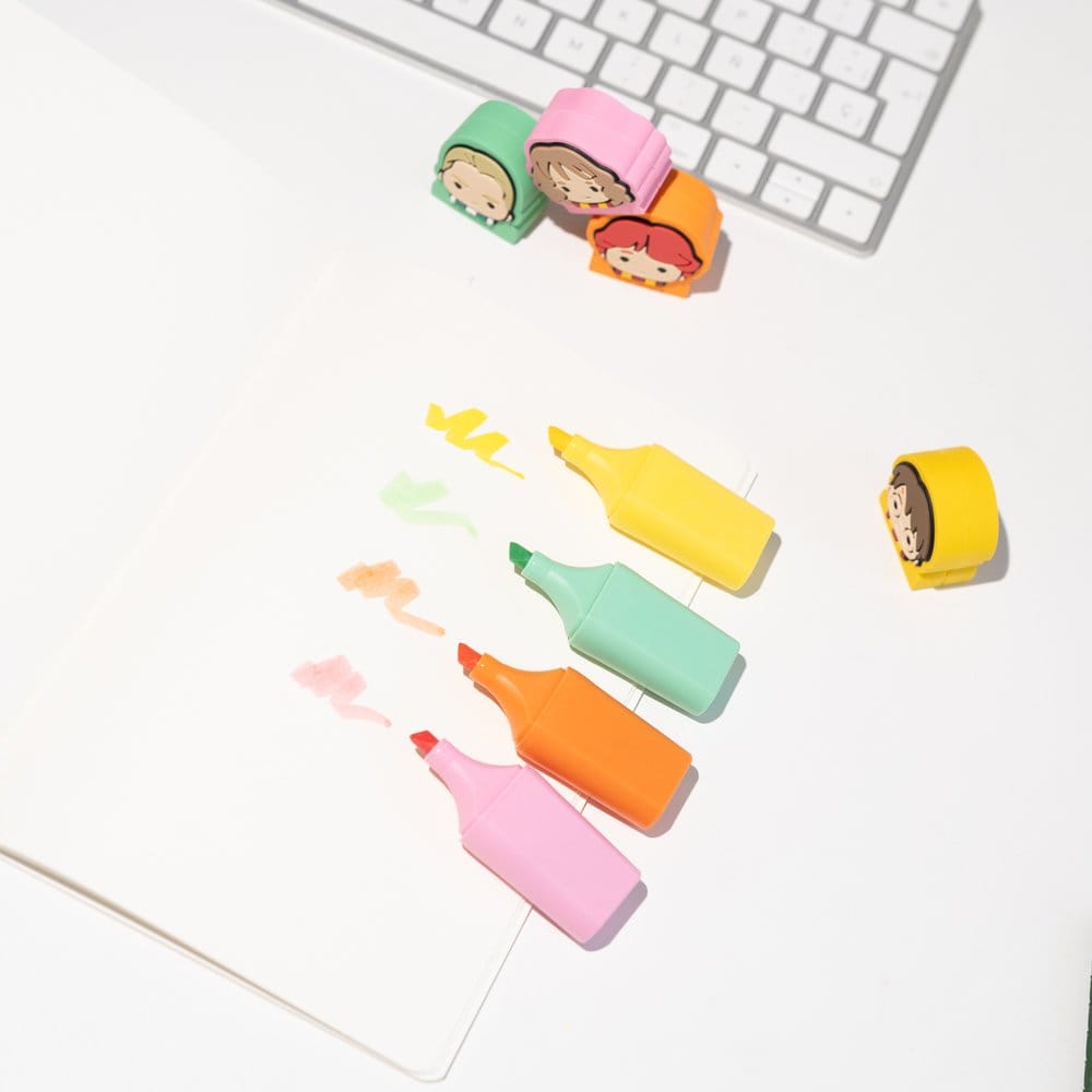 Harry Potter Set of 4 Highlighters with Topper 8435747828105