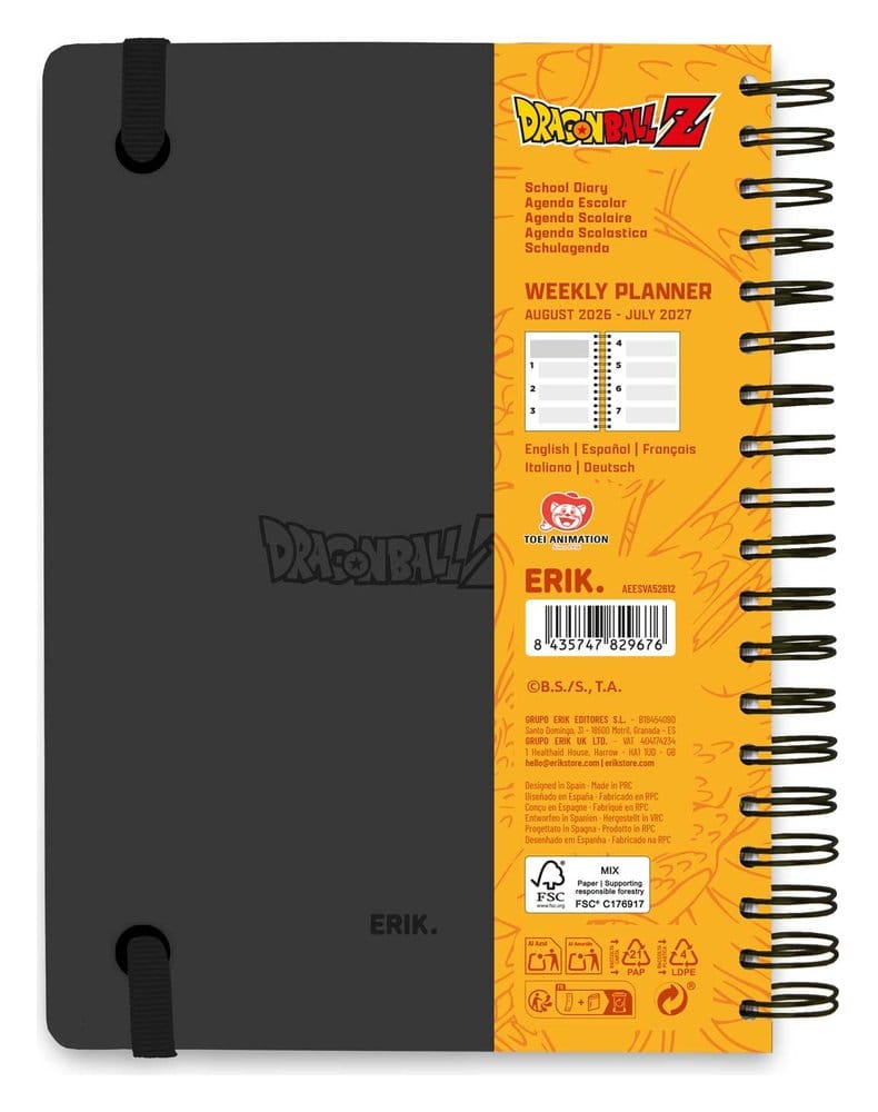 Dragon Ball School Diary weekly planner 2026/2027 A5 8435747829676