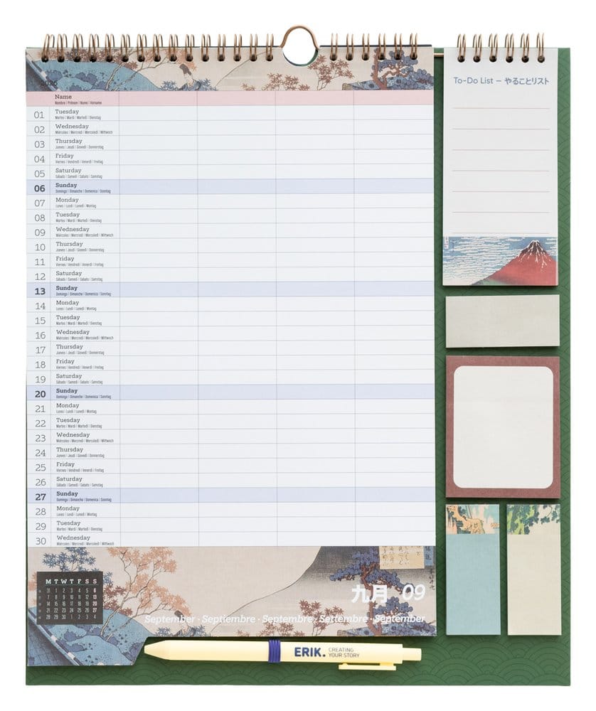 Hokusai Wall Planner 2026/27 30 x 34 cm 8435747832126