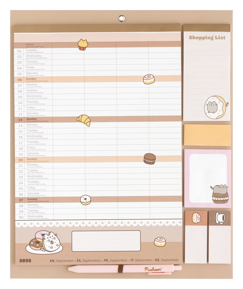 Pusheen Magnetic Planner 2026/27 30 x 35 cm 8435747832157