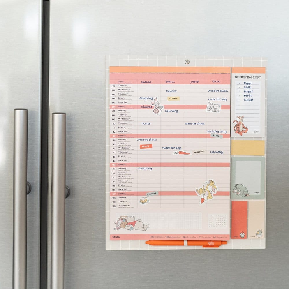 Winnie the Pooh Magnetic Planner 2026/27 30 x 35 cm 8435747832171