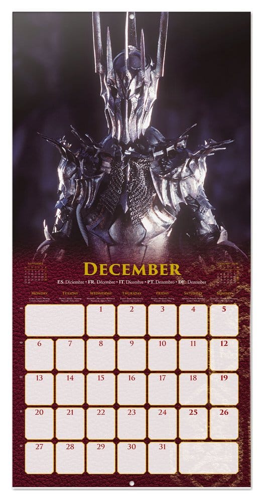 The Lord of the Rings Wall Calendar 2027 30 x 30 cm 8435747832713