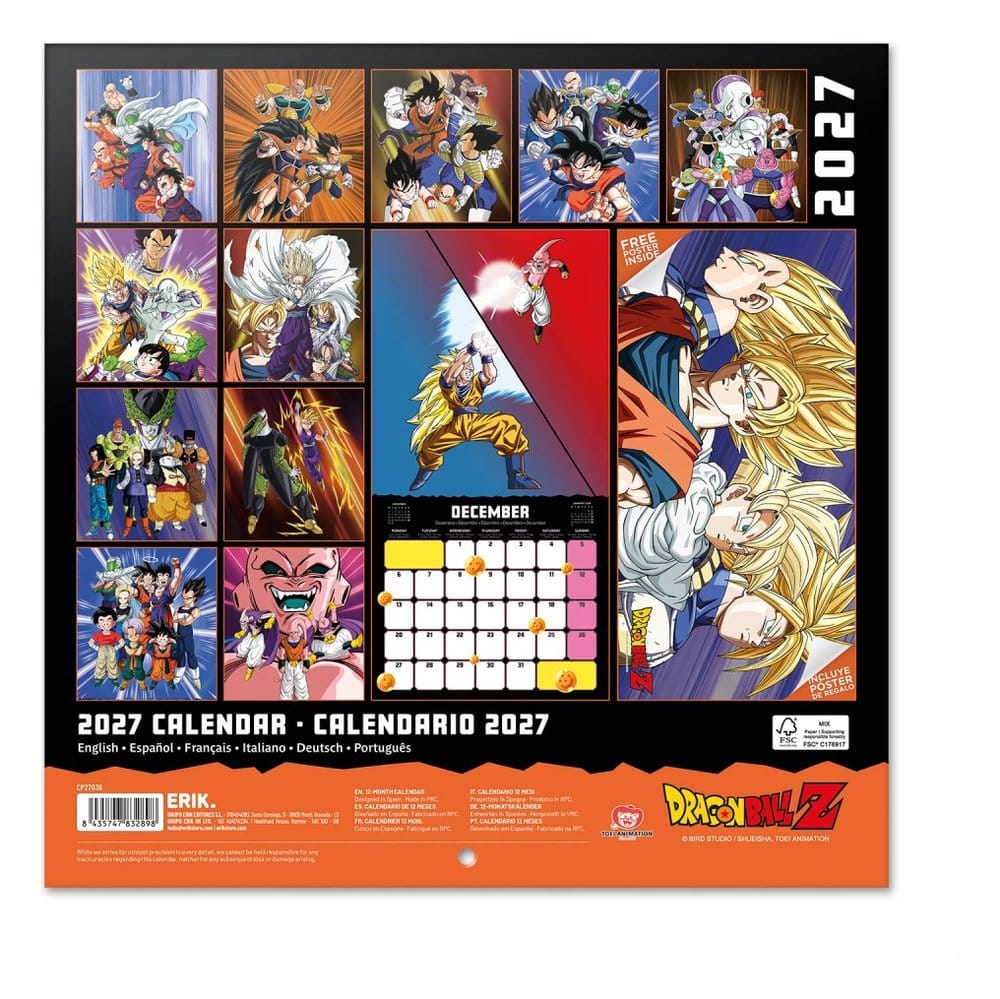 Dragon Ball 2027 Wall Calendar 30 x 30 cm 8435747832898