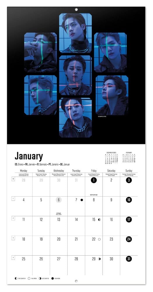 BTS 2027 Wall Calendar 30 x 30 cm 8435747832980