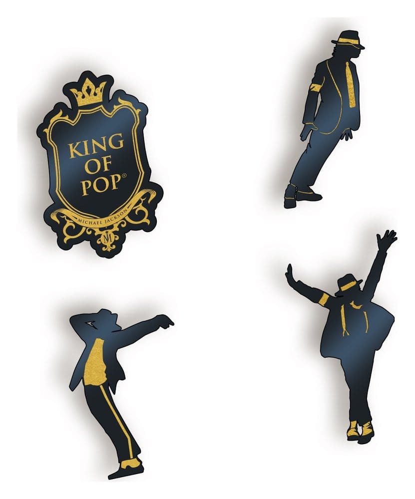 Michael Jackson Ansteck-Pins Set (4)Michael Jackson Pin Badges Set (4)Michael Jackson pins Set (4)Michael Jackson Pins Set (4) 8435747836322
