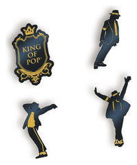 Michael Jackson Ansteck-Pins Set (4)Michael Jackson Pin Badges Set (4)Michael Jackson pins Set (4)Michael Jackson Pins Set (4) 8435747836322