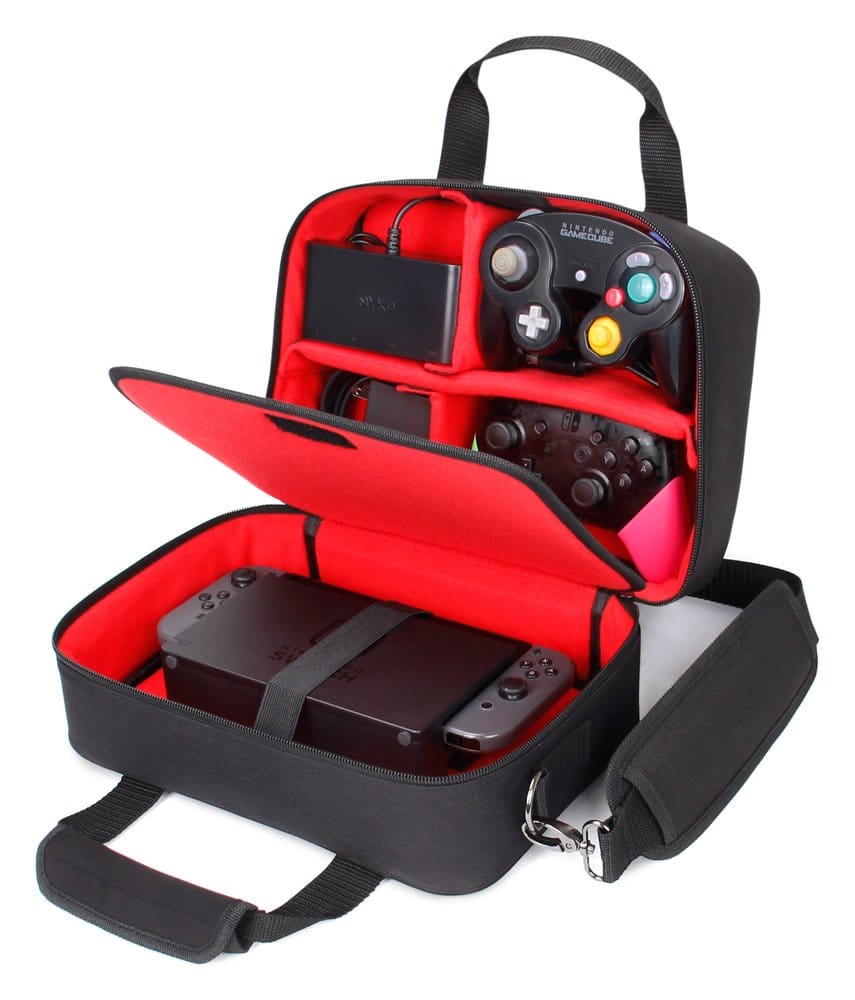 Enhance USA Gear S14 Console Gaming Nintendo Switch Case Red 0637836601677