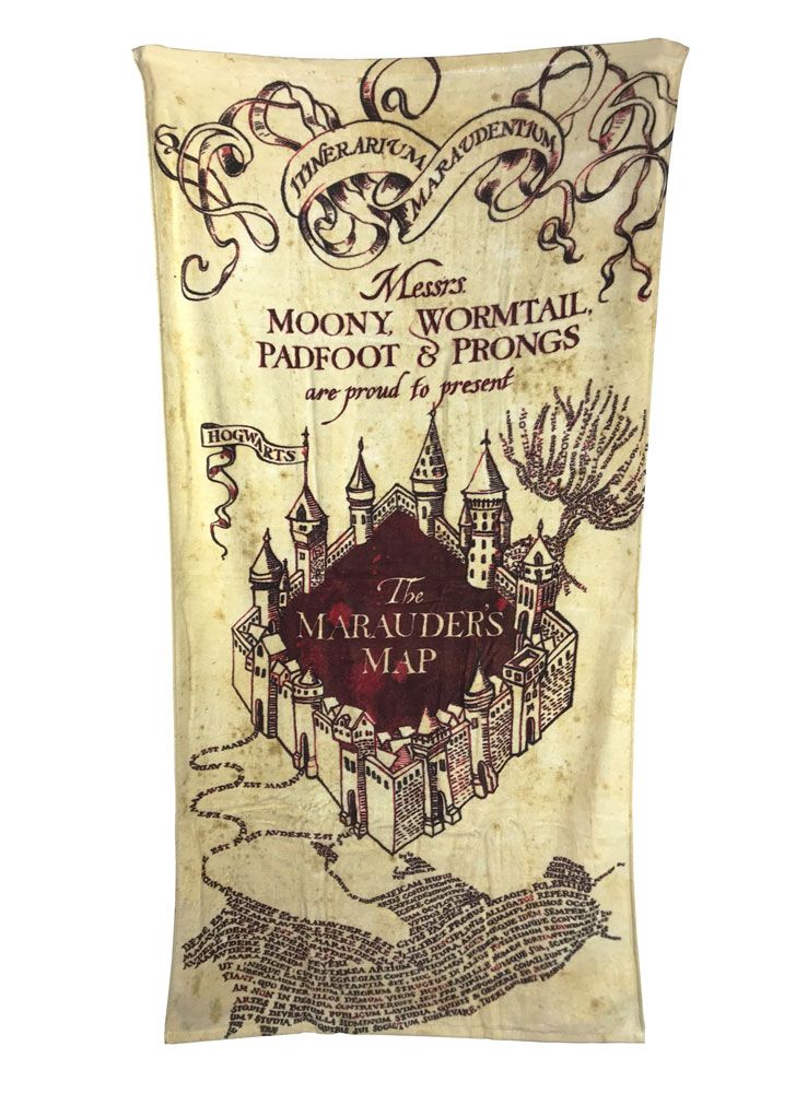 Harry Potter Towel Marauder's Map 150 x 75 cm 5055437919147