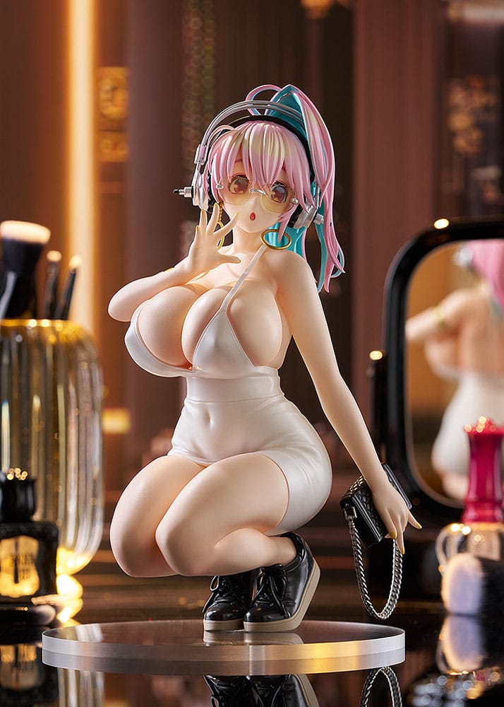 Super Sonico Pop Up Parade PVC Statue Super Sonico: 15th Mini Dress Ver. L Size 20 cm               4580828666061