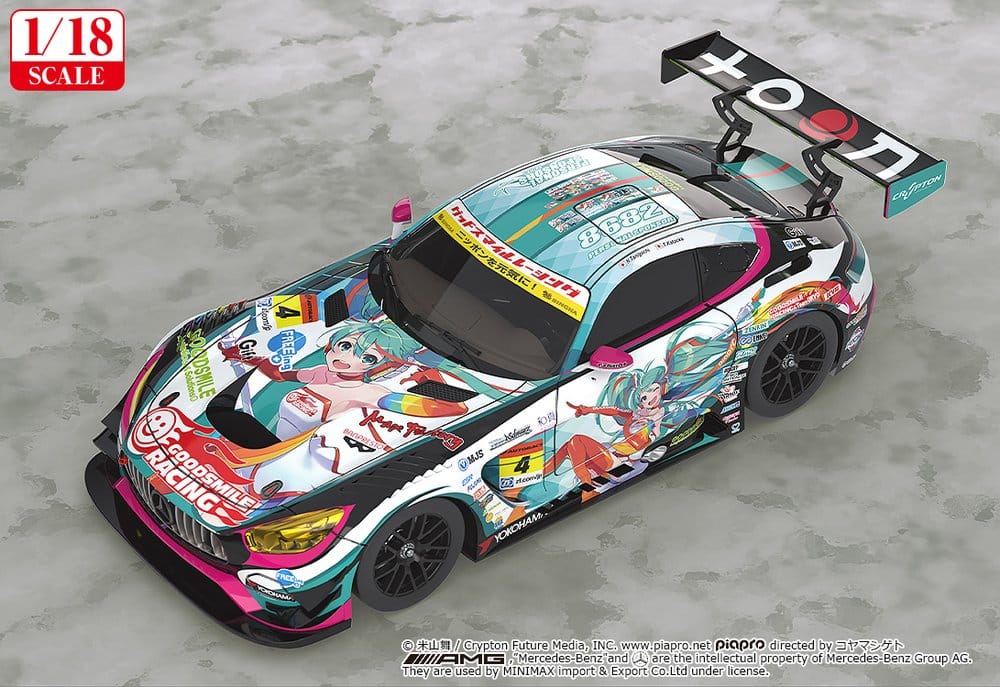 Hatsune Miku GT Project Vehicle 1/18 Good Smile Hatsune Miku AMG 2016 SUPER GT Ver. 26 cm 4570232585614